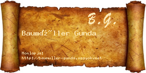 Baumüller Gunda névjegykártya